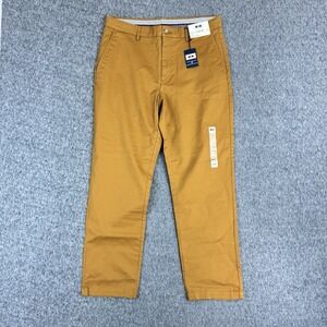 Joseph Abboud Comfort Stretch Chino Elastic Waist Tan Mens 34x30